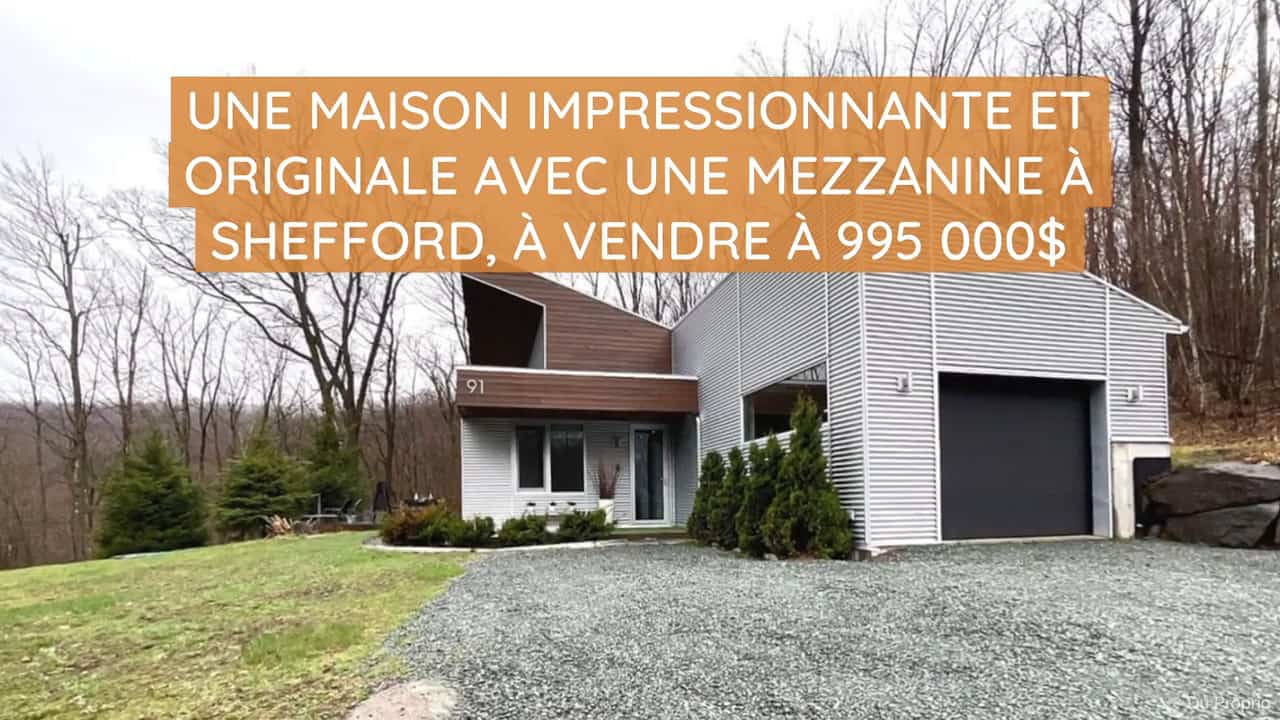 Une maison impressionnante et originale avec une mezzanine à Shefford, à vendre à 995 000$