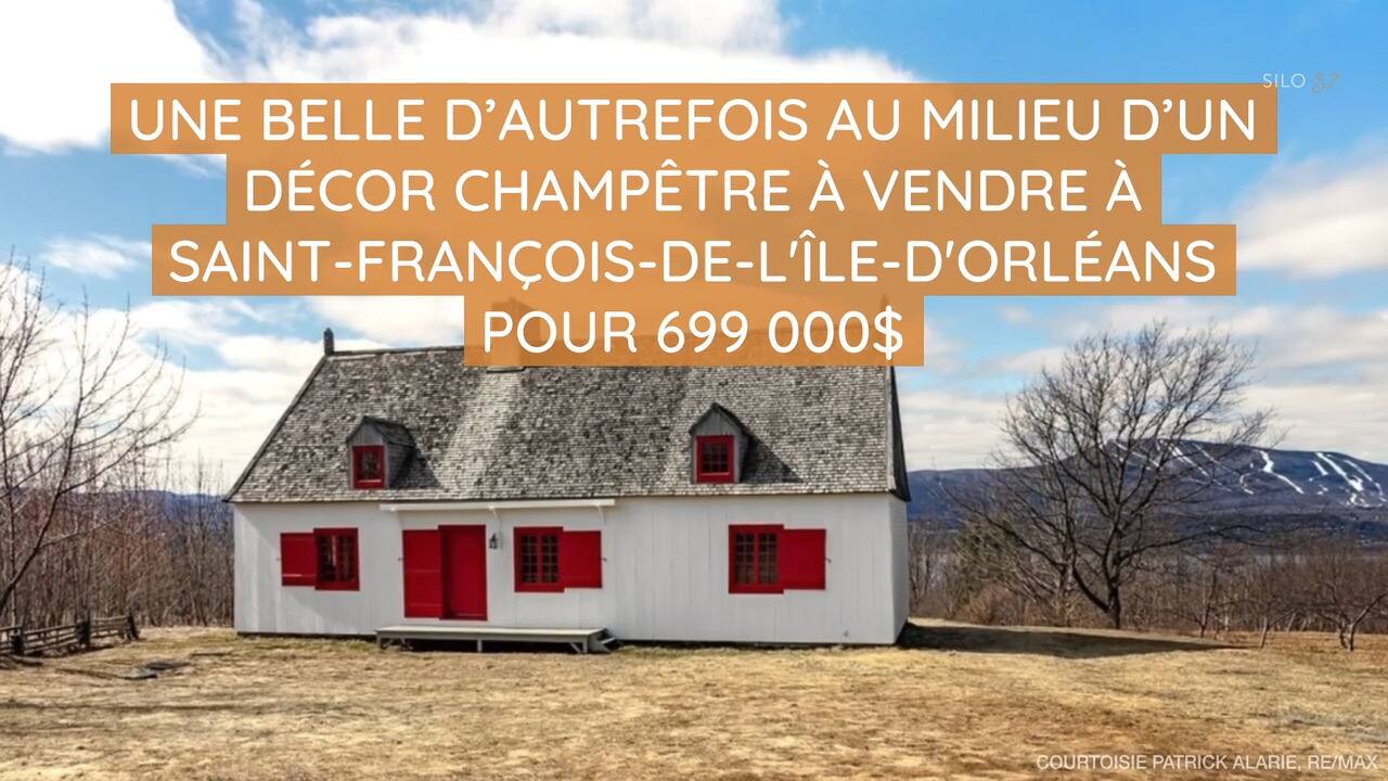 Une belle d'autrefois au milieu d'un décor champêtre à vendre à Saint-François-De-L'île-D'Orléans pour 699 000$
