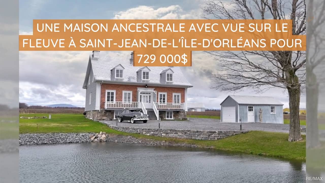 Une maison ancestrale avec vue sur le fleuve à Saint-Jean-de-l'Île-d'Orléans pour 729 000$