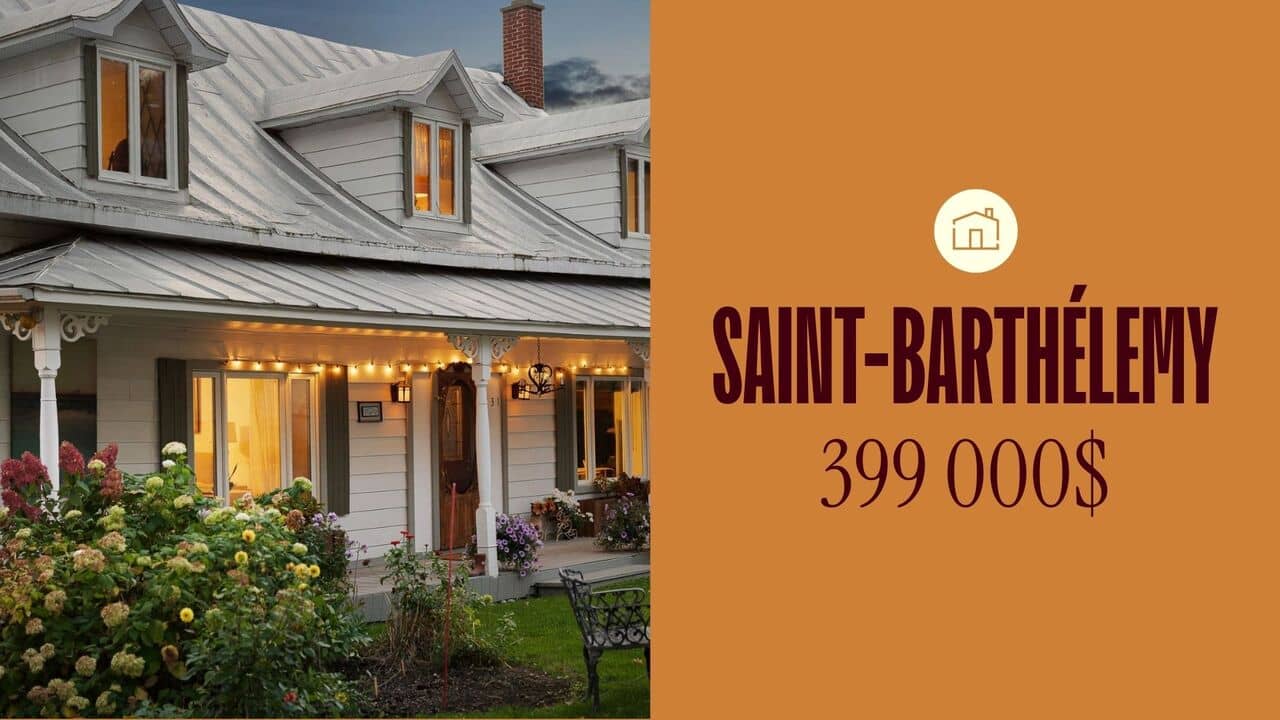 Une maison ancestrale remplie de potentiel à vendre pour 399 000$ à Saint-Barthélemy
