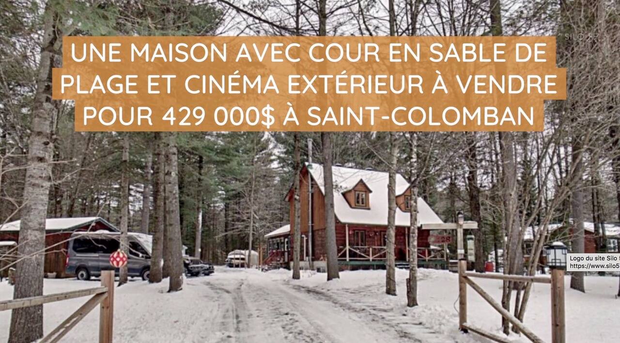 Une maison avec cour en sable de plage et cinéma extérieur à vendre pour 429 000$ à Saint-Colomban