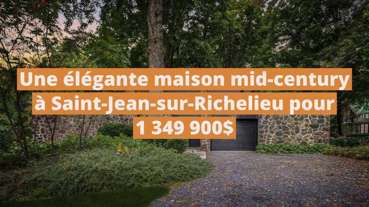 Une élégante maison mid-century à vendre à Saint-Jean-sur-Richelieu pour 1 349 900$