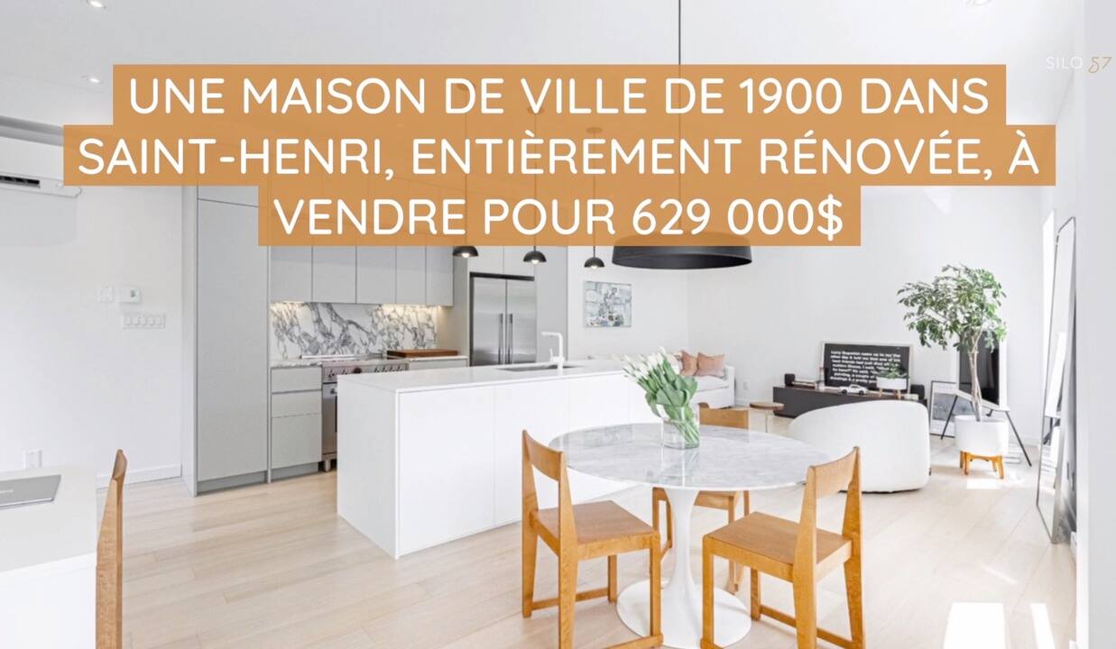 Une maison de ville de 1900 dans Saint-Henri, entièrement rénovée, à vendre pour 629 000$