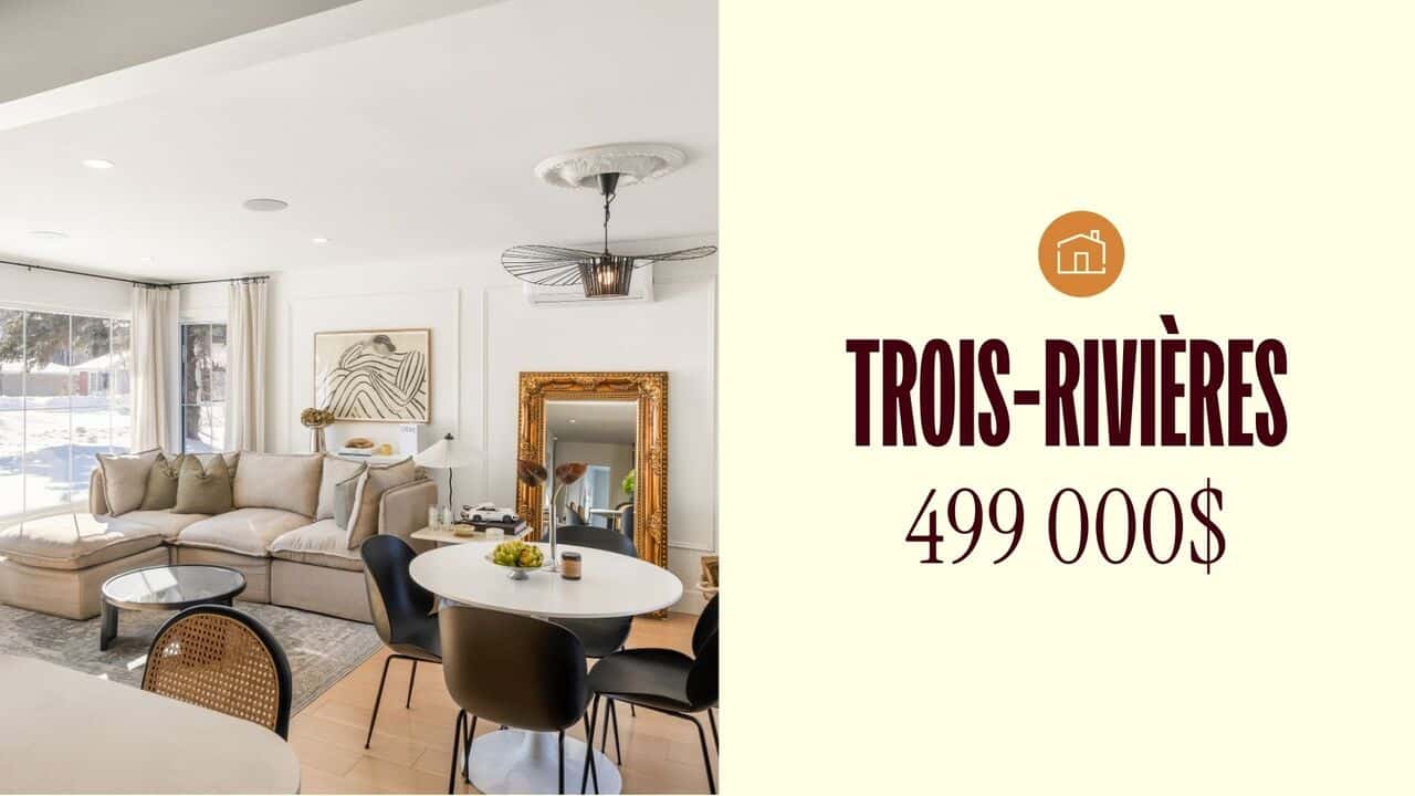Une maison de 1976 rénovée par une firme de design est à vendre à Trois-Rivières