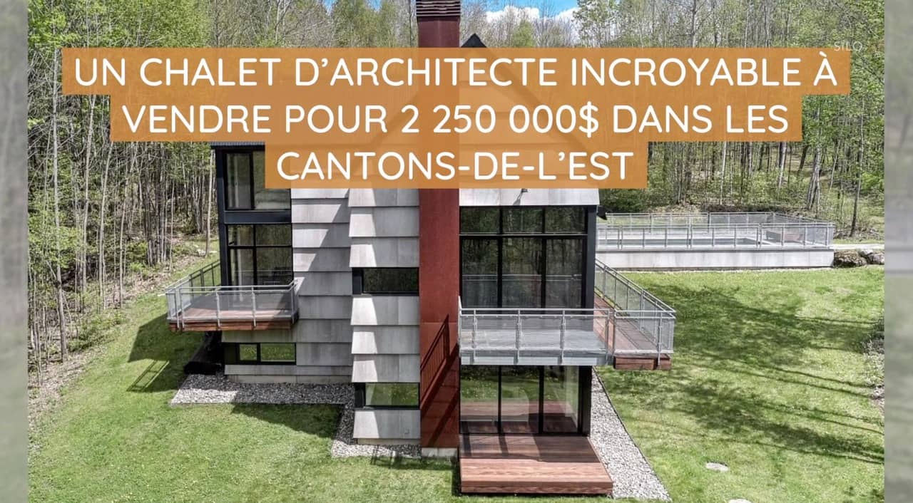Un chalet d'architecte incroyable à vendre pour 2 250 000$ dans les Cantons-de-l'est