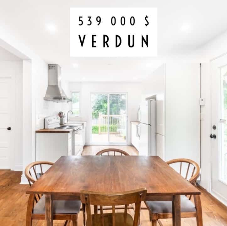 	 Une petite maison rénovée à vendre à Verdun pour 539 000$
