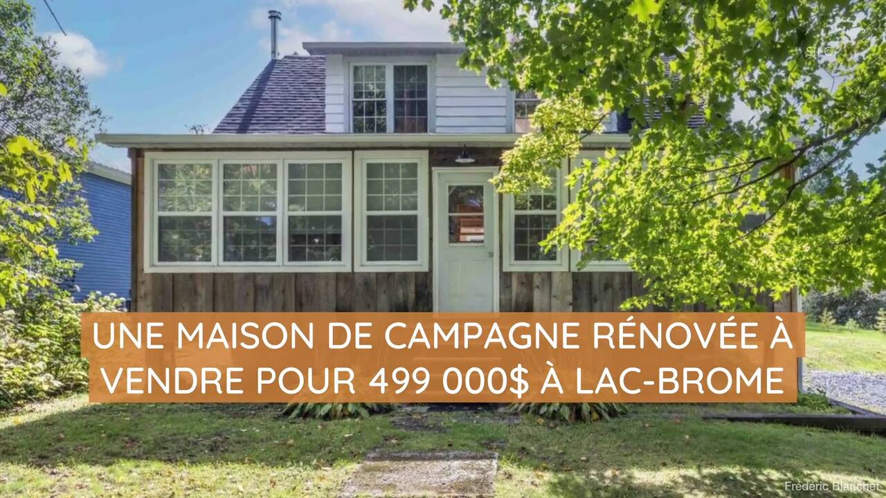 Une maison de campagne rénovée à vendre pour 499 000$ à Lac-Brome
