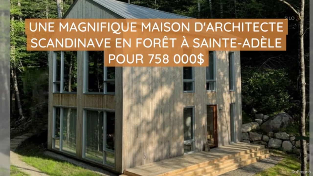 Une magnifique maison d'architecte scandinave en forêt à Sainte-Adèle pour 758 000$