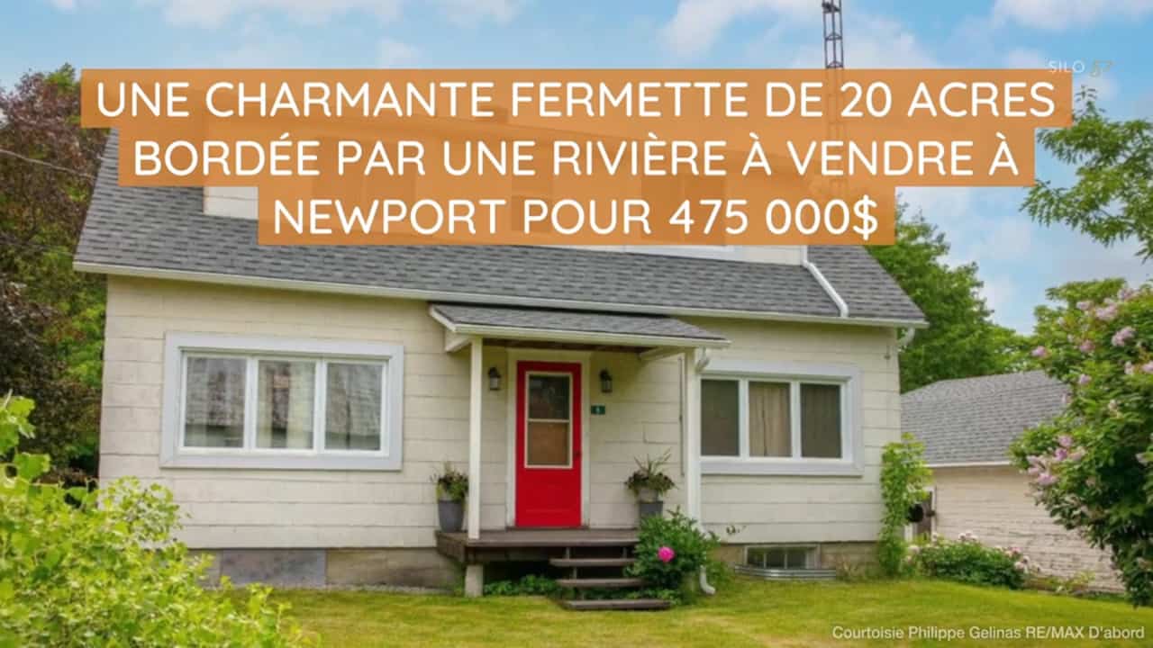 Une charmante fermette de 20 acres bordée par une rivière à vendre à Newport pour 475 000$