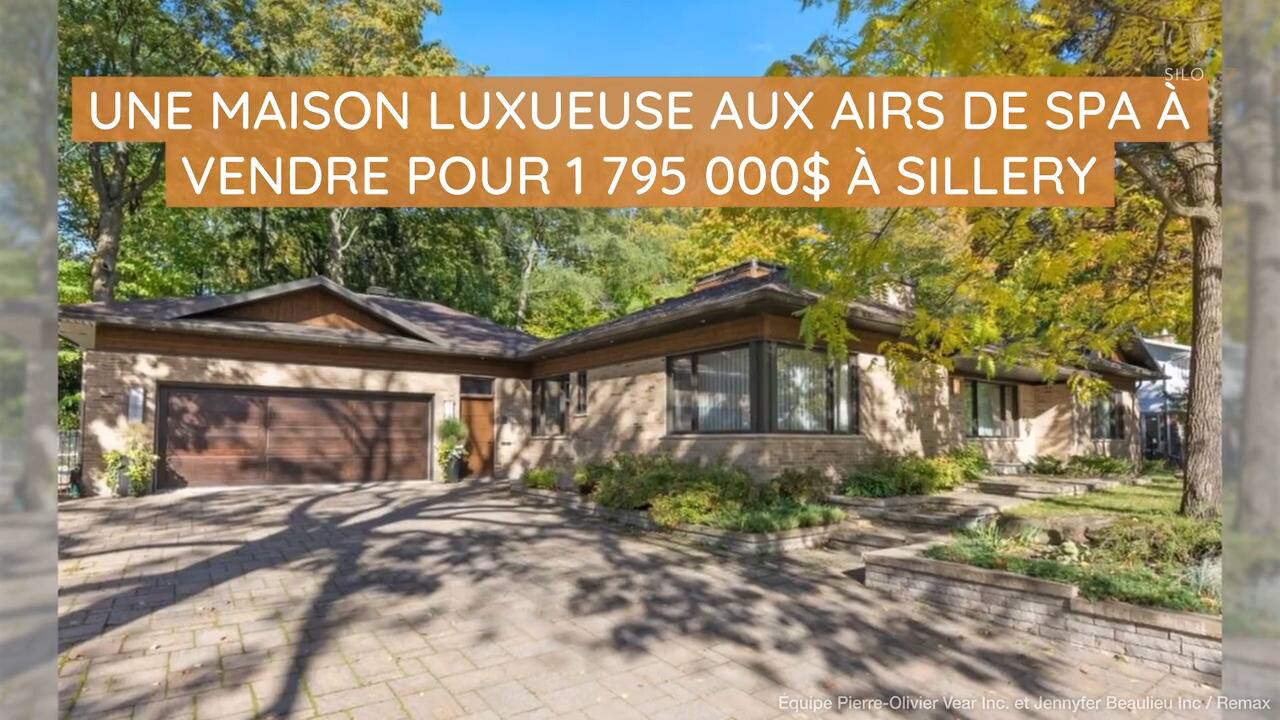 Une maison luxueuse aux airs de spa à vendre pour 1 795 000$ à Sillery