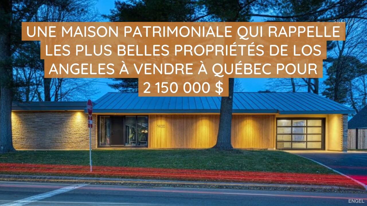 Une maison patrimoniale qui rappelle les plus belles propriétés de Los Angeles à vendre à Québec pour 2 150 000 $