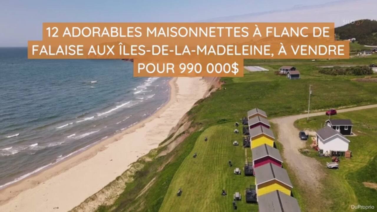 12 adorables maisonnettes à flanc de falaise aux Îles-de-la-Madeleine, à vendre pour 990 000$