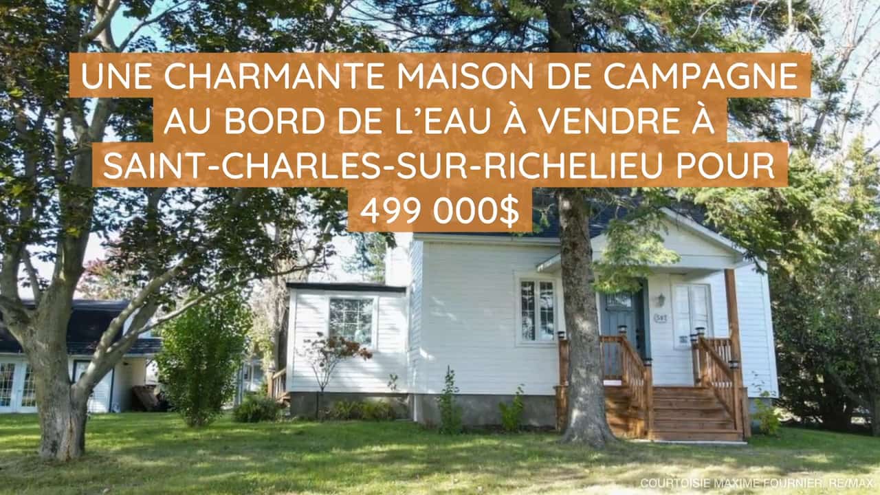 Une charmante maison de campagne au bord de l'eau à vendre à Saint-Charles-sur-Richelieu pour 499 000$