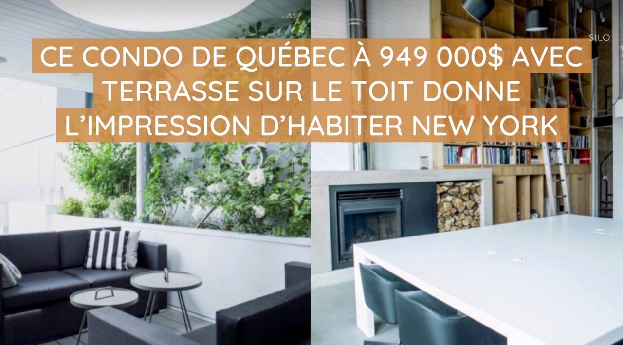 Ce condo de Québec à 949 000$ avec terrasse sur le toit donne l'impression d'habiter New York