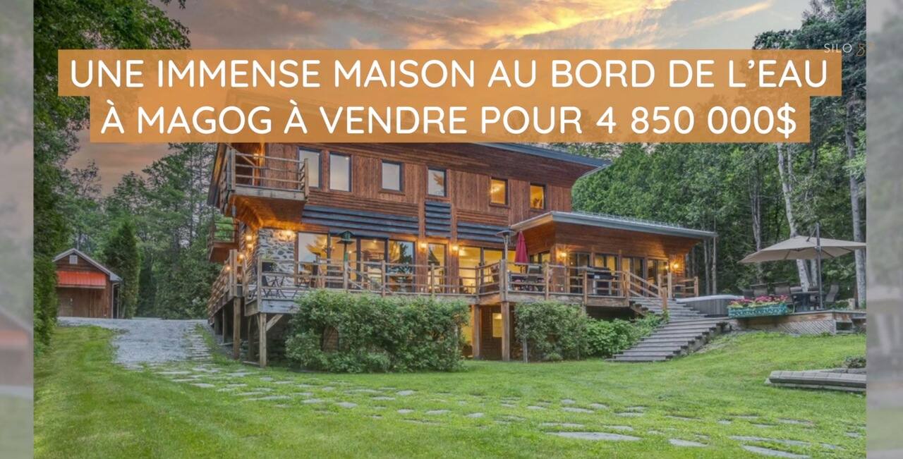 Une immense maison au bord de l'eau à Magog à vendre pour 4 850 000$