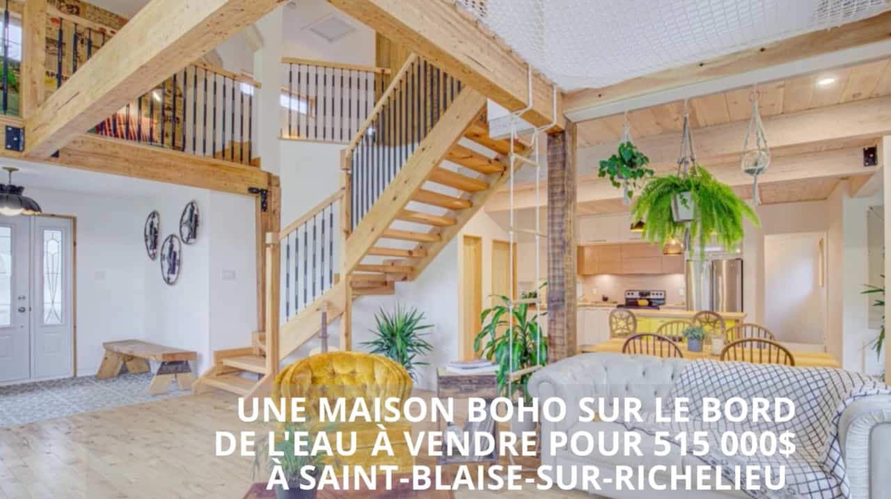 Une maison boho sur le bord de l'eau à vendre pour 515 000$ à Saint-Blaise-sur-Richelieu