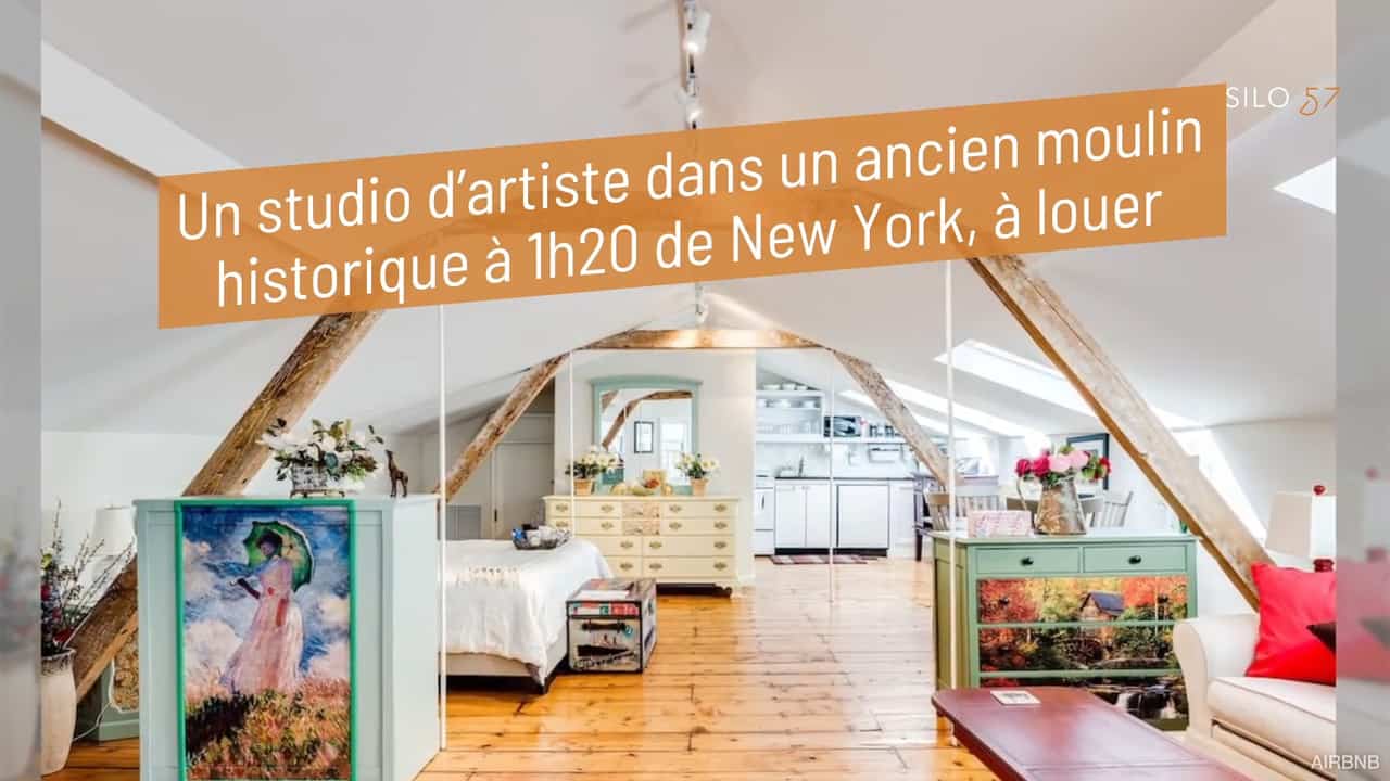 Un studio d'artiste dans un ancien moulin historique à 1h20 de New York, à louer