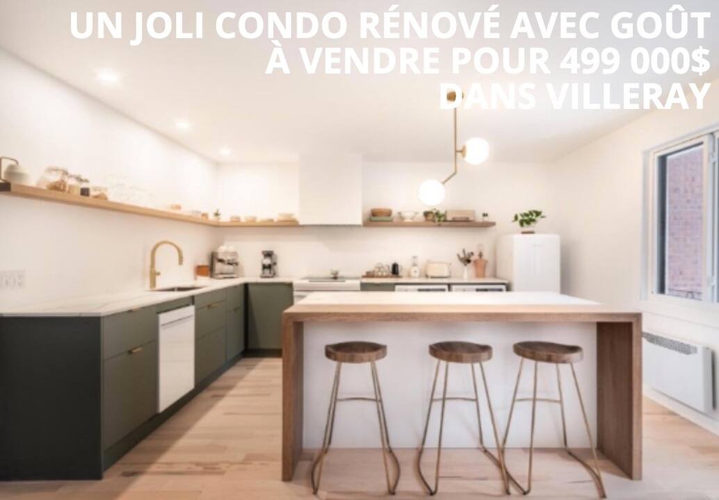 Un joli condo rénové avec goût à vendre pour 499 000$ dans Villeray