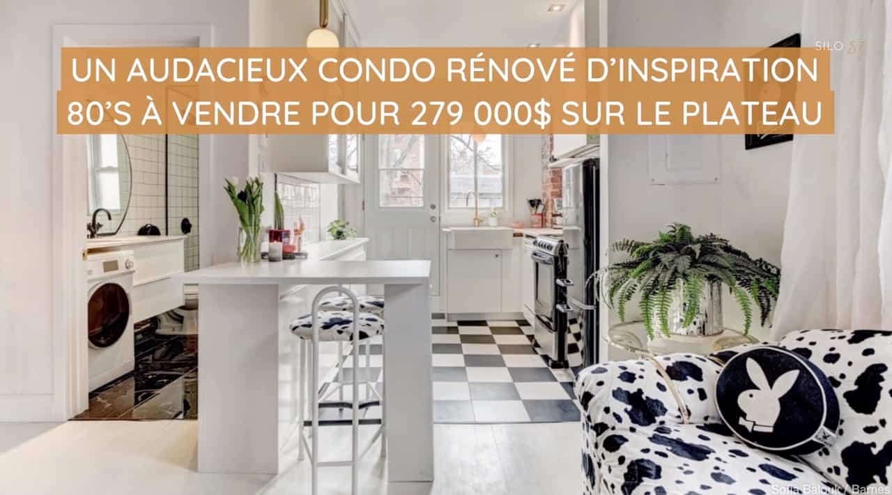 Un audacieux condo rénové d'inspiration 80's à vendre pour 279 000$ sur le plateau