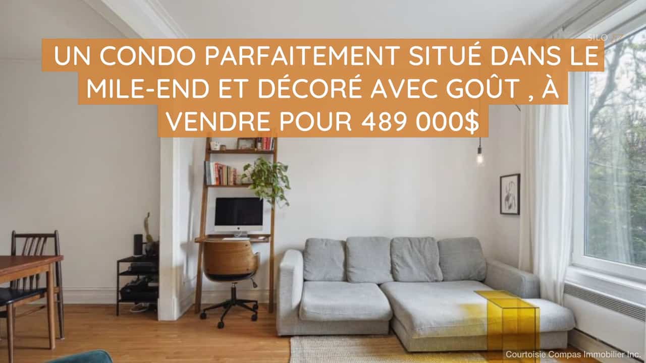 Un condo parfaitement situé dans le Mile-End et décoré avec goût, à vendre pour 489 000$