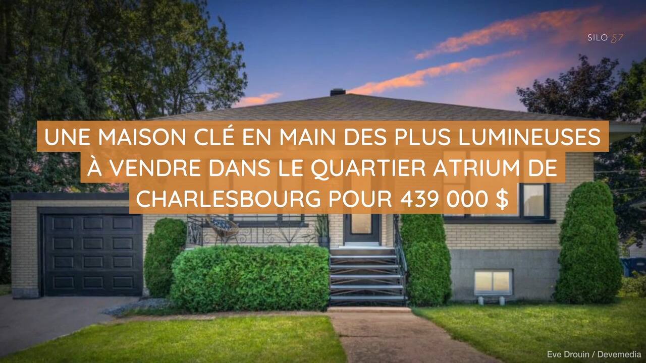 Une maison clé en main des plus lumineuses à vendre dans le quartier Atrium de Charlesbourg pour 439 000$