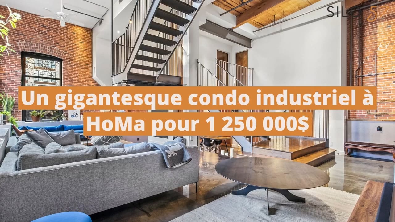 Un gigantesque condo à 3 étages au style industriel à vendre dans Hochelaga pour 1 250 000$