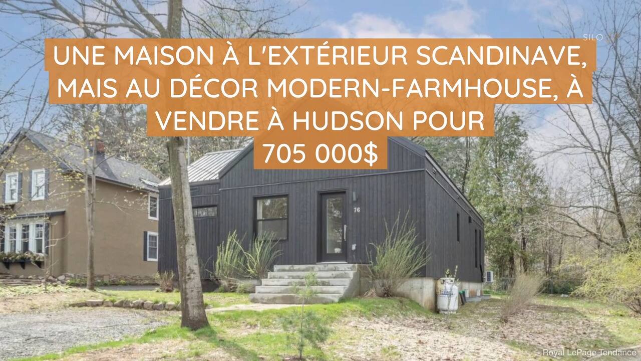 Une maison à l'extérieur scandinave, mais au décor modern-farmhouse, à vendre à Hudson pour 705 000$