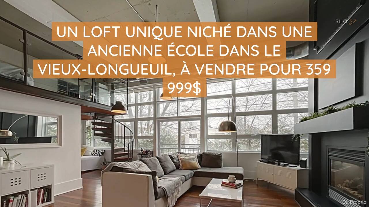 Un loft unique niché  dans une ancienne  école dans le Vieux-Longueuil, à vendre pour 359 999$