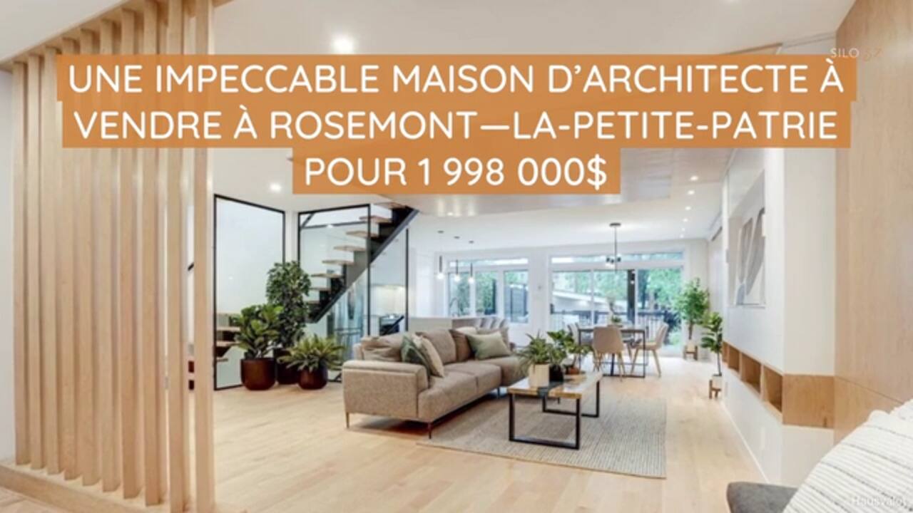 Une impeccable maison d'architecte à vendre à Rosemont-La-Petite-Patrie pour 1 998 000$