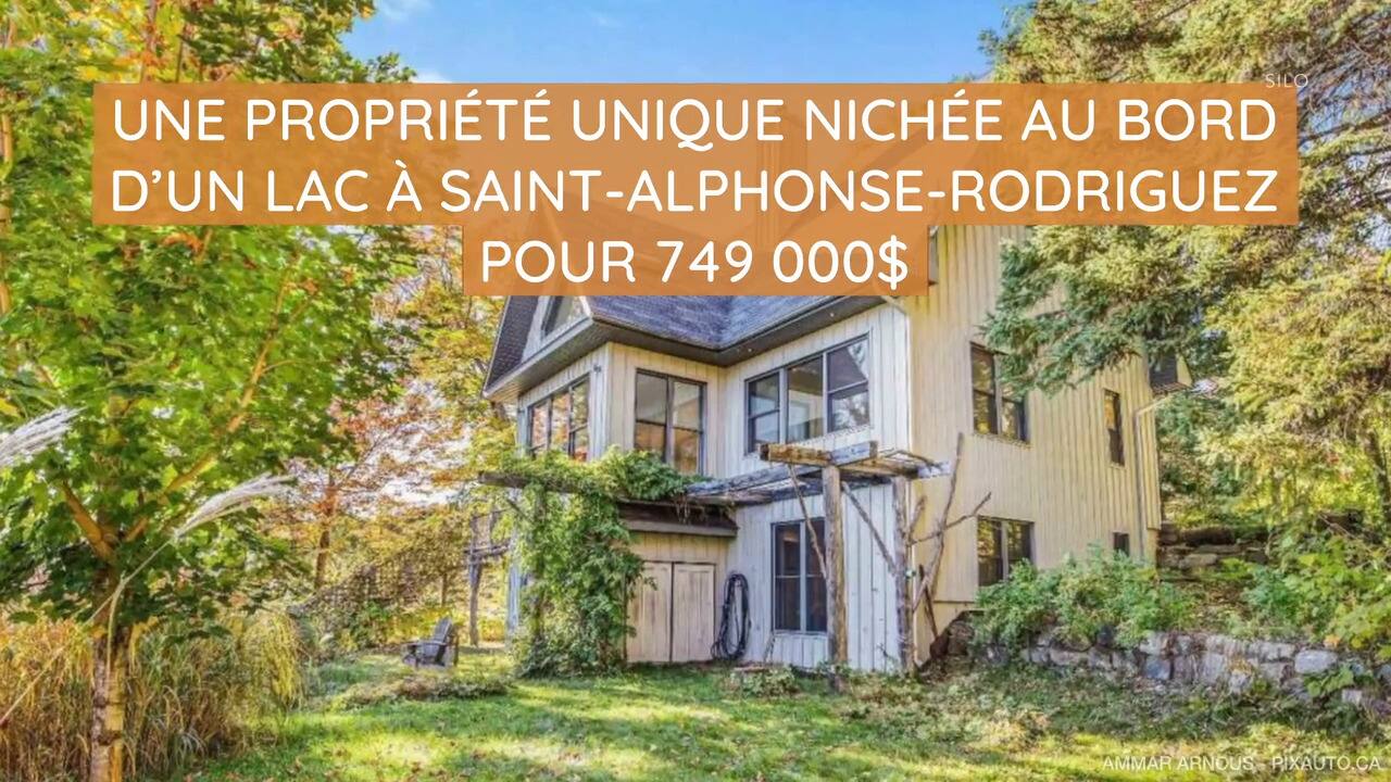 Une propriété unique nichée au bord d'un lac à Saint-Alphonse-Rodriguez pour 749 000$ 