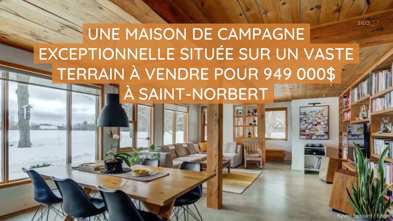 Une maison de campagne exceptionnelle située sur un vaste terrain à vendre pour 949 000$ à Saint-Norbert