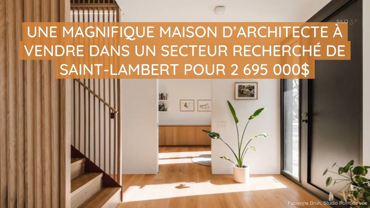 Une magnifique maison d'architecte à vendre dans un secteur recherché de Saint-Lambert pour 2 695 000$
