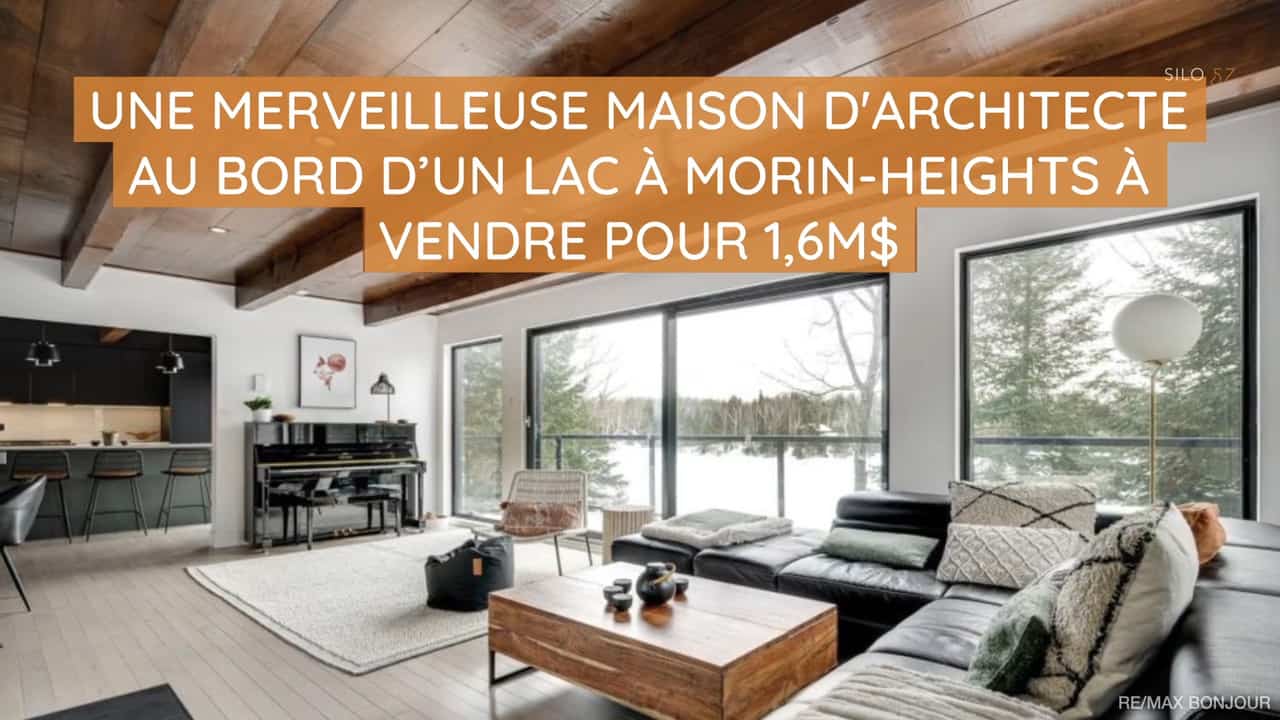 Une merveilleuse maison d'architecte au bord d un lac  Morin Heights à vendre pour 1,6M$ 