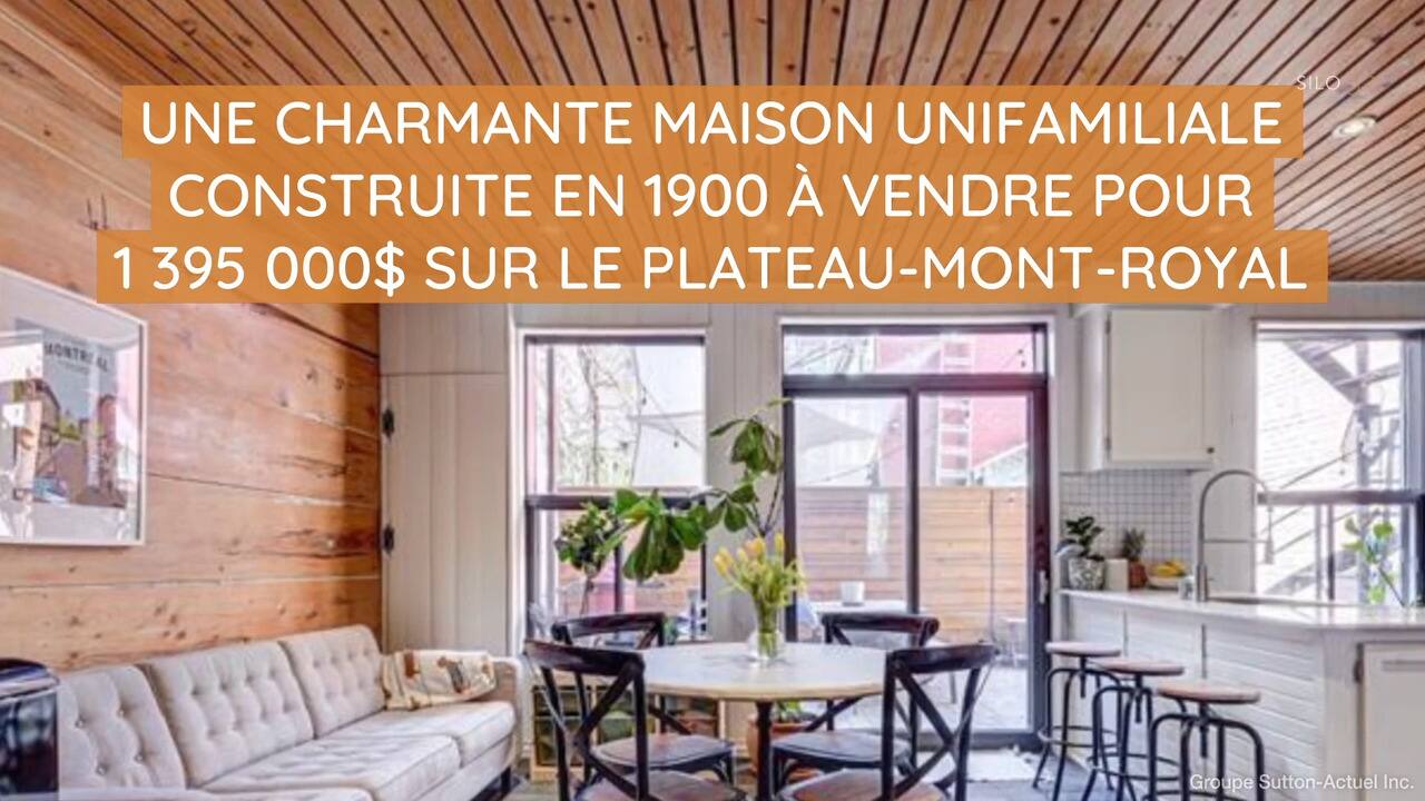 Une charmante maison unifamiliale construite en 1900 à vendre pour 1 395 000$ sur Le Plateau-Mont-Royal