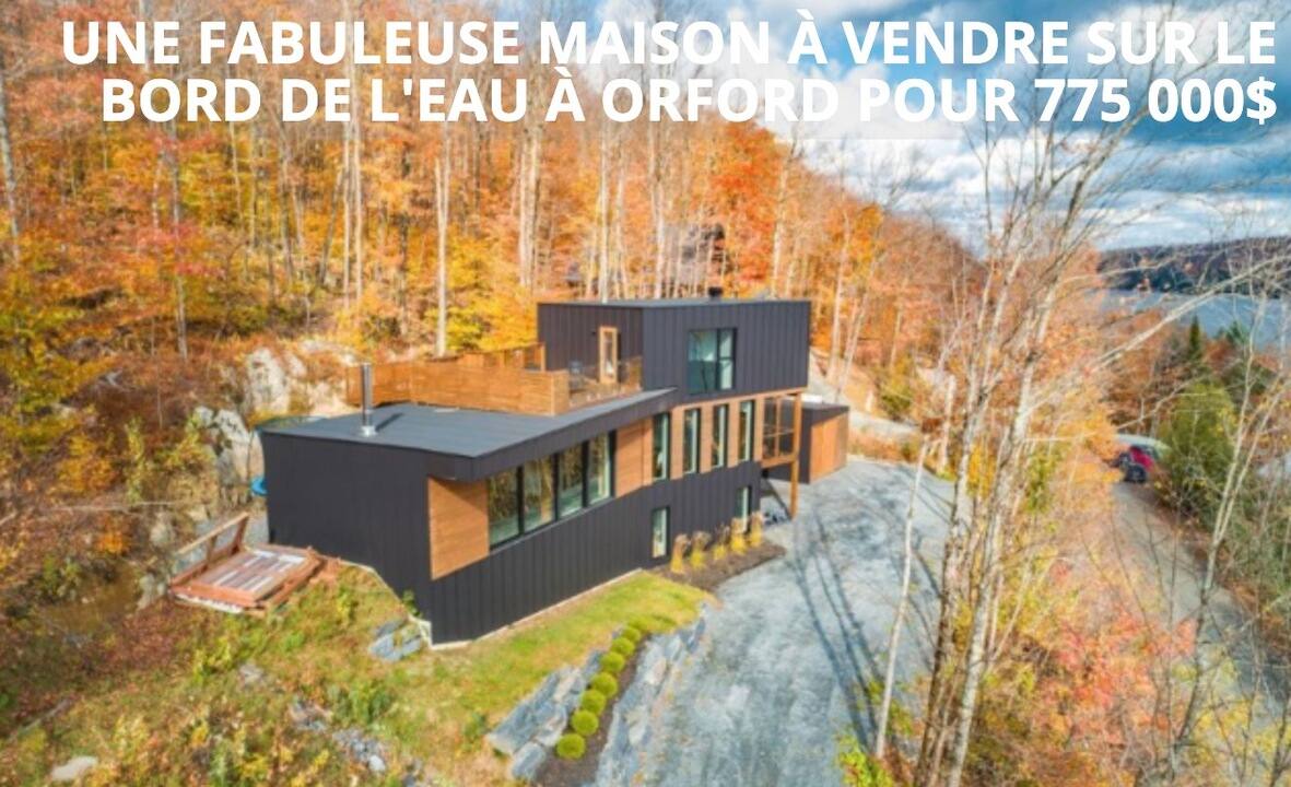 Une fabuleuse maison à vendre sur le bord de l'eau à Orford pour 775 000$