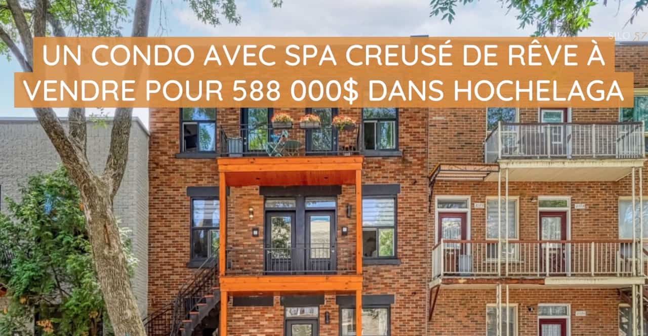 Un condo avec spa creusé de rêve à vendre pour 588 000$ dans Hochelaga