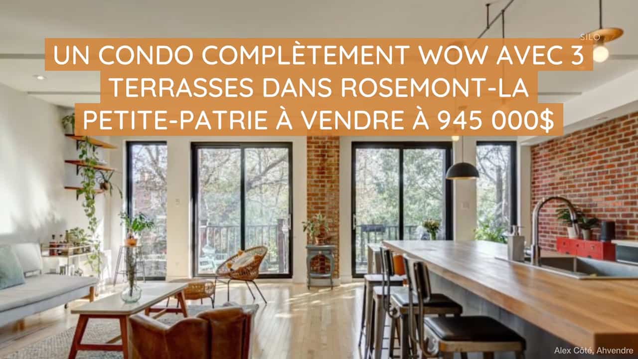 Un condo complètement WOW avec 3 terrasses dans Rosemont-La-Petite-Patrie à vendre à 945 000$