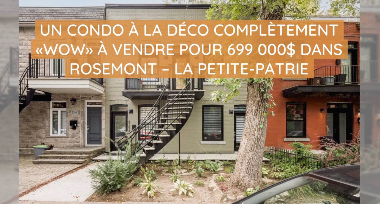 Un Condo à la déco complètement «wow» à vendre pour 699 000$ dans Rosemont—La Petite-Patrie