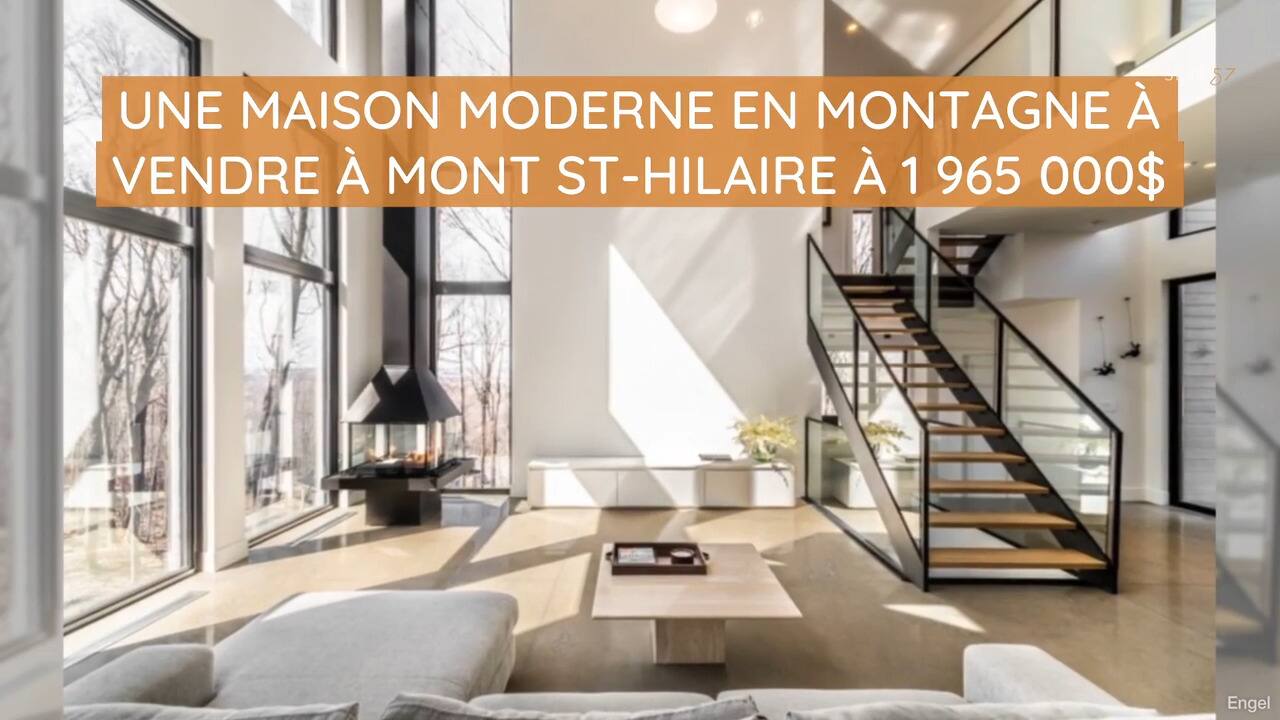 Une maison moderne en montage à vendre à Mont-Saint-Hilaire à 1 965 000$