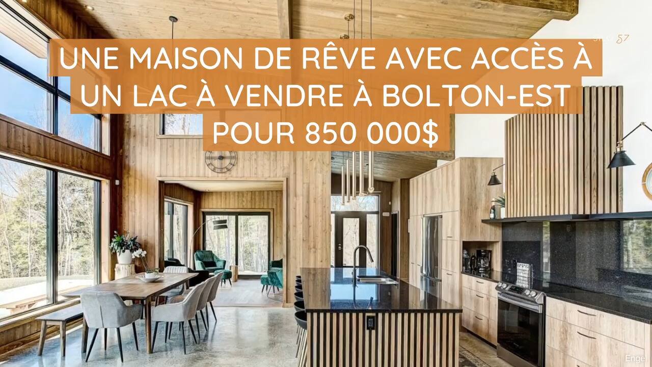 Une maison de rêve avec accès à un lac à vendre à Bolton-Est pour 850 000$