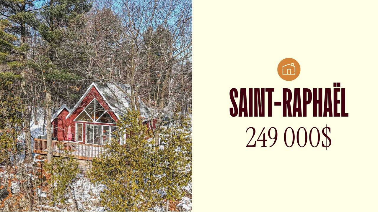 Une jolie maison rouge de plain-pied en nature à vendre pour moins de 250 000$