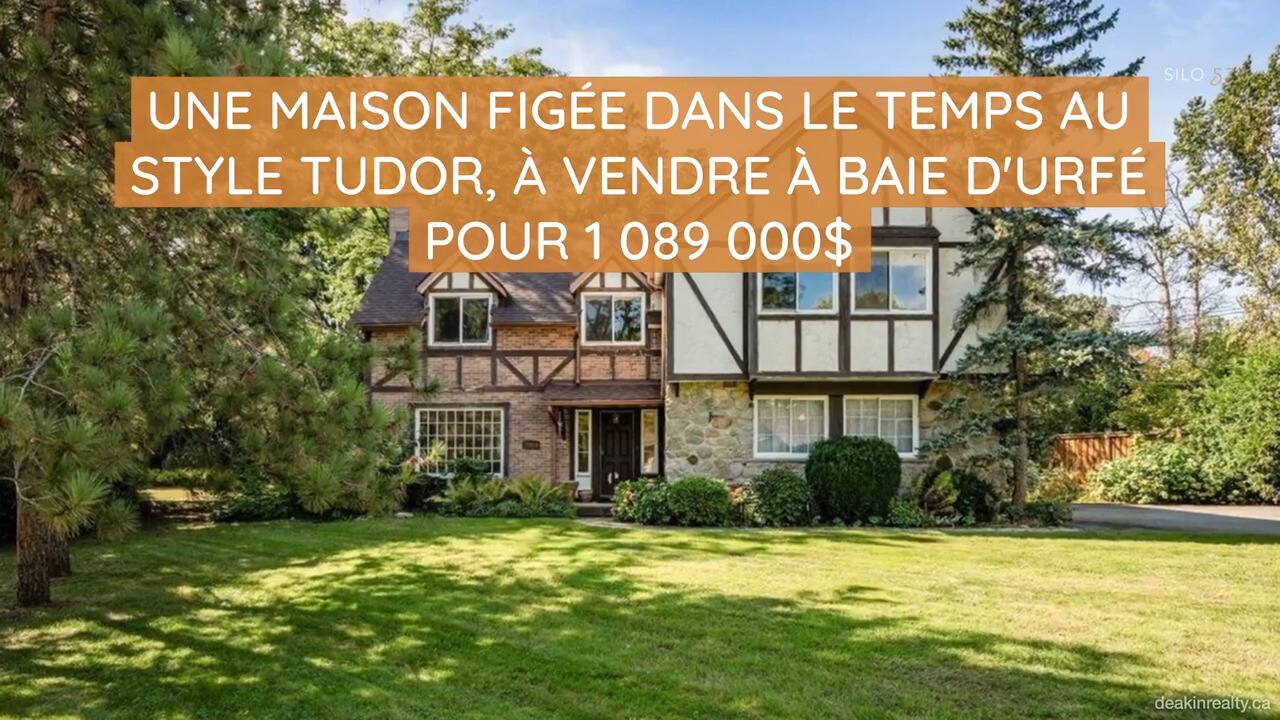 Une maison figée dans le temps au style Tudor, à vendre à Baie d'Urfé pour 1 089 000$ 
