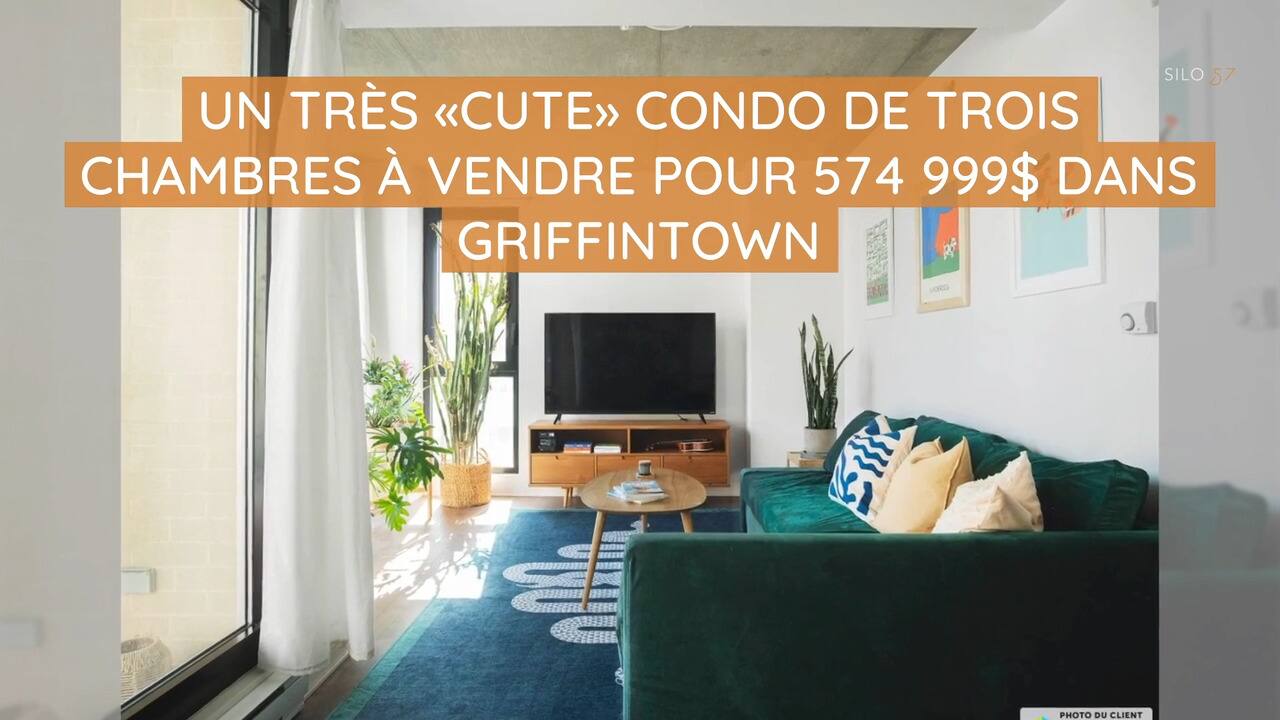 Un très « cute » condo de trois chambres à vendre pour 574 999$ dans Griffintown