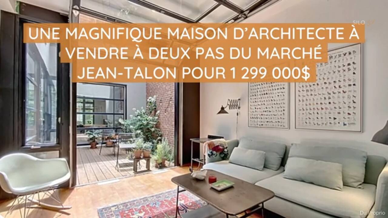 Une magnifique maison d’architecte à vendre à deux pas du Marché Jean-Talon pour 1 299 000$