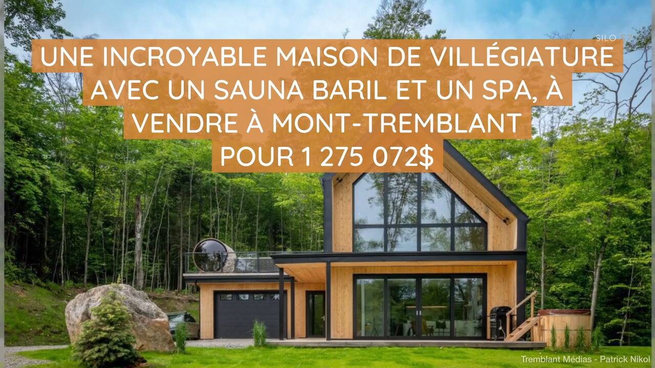 Une incroyable maison de villégiature avec un sauna baril et un spa, à vendre à Mont-Tremblant pour 1 275 072$