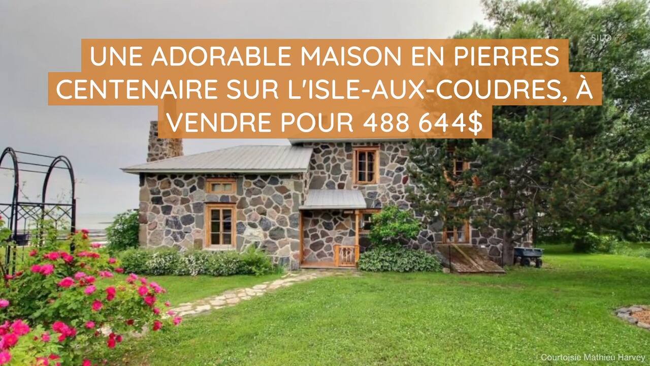 Une adorable maison en pierres centenaire sur l'Isle-aux-Coudres, à vendre pour 488 644$