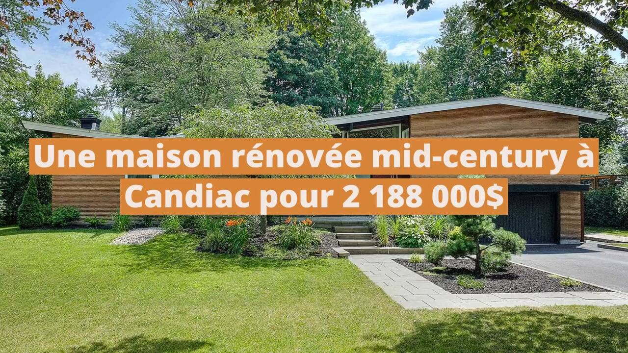 Une superbe maison rénovée mid-century modern à vendre à Candiac pour 2 188 000$