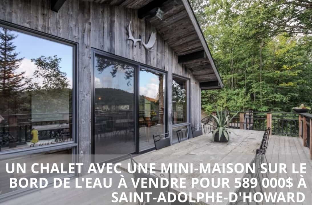 Un chalet avec une minimaison sur le bord de l'eau à vendre pour 589