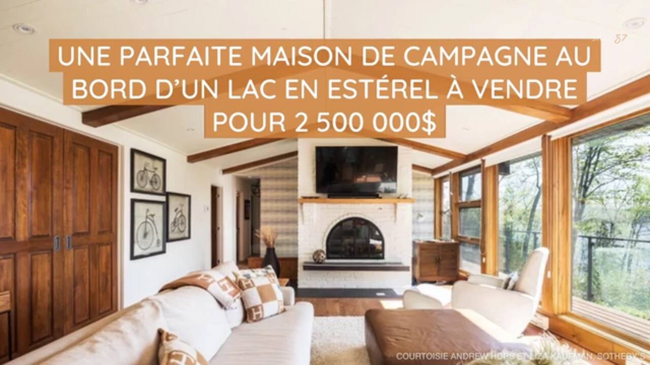 Une parfaite maison de campagne au bord d’un lac en Estérel à vendre pour 2 500 000$