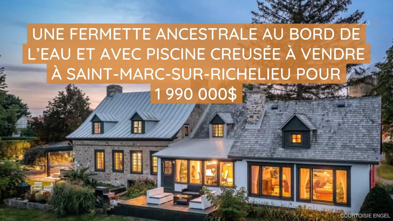 Une fermette ancestrale au bord de l'eau et avec piscine creusée à vendre à Saint-Marc-sur-Richelieu pour 1 990 000$